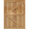 Ekena Millwork Framed Board-n-Batten Shutters w/Z-Bar, Rough Sawn Western Red Cedar, 32 1/4W x 26H, PR RBF06Z32X026RWR - alternate 2